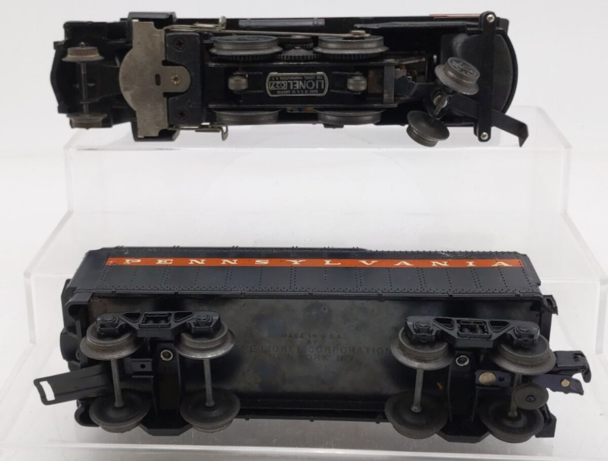 Lionel 250 Vintage O Pennsy Orange Stripe 2-4-2 Steam Loco with 250T Tender VG