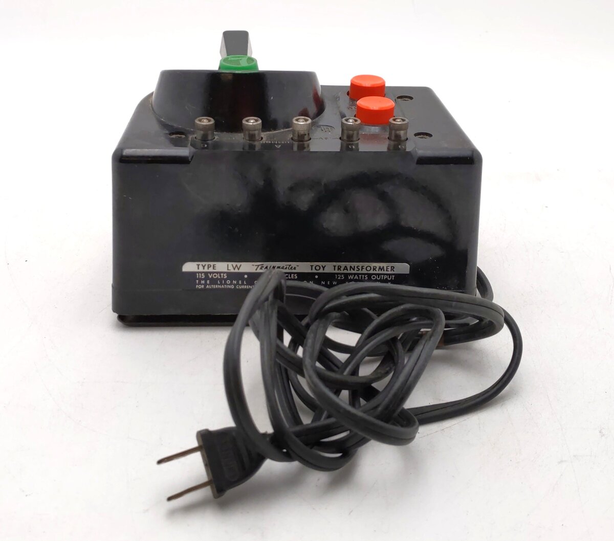 Lionel LW O Vintage Trainmaster 125 Watt Transformer with Whistle VG