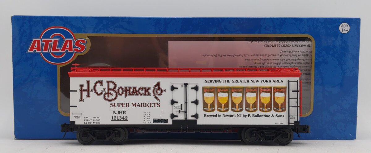 Atlas 3001581-2 O Gauge HC Bohack Road 40' Wood Reefer #121342 (3-Rail) LN/Box