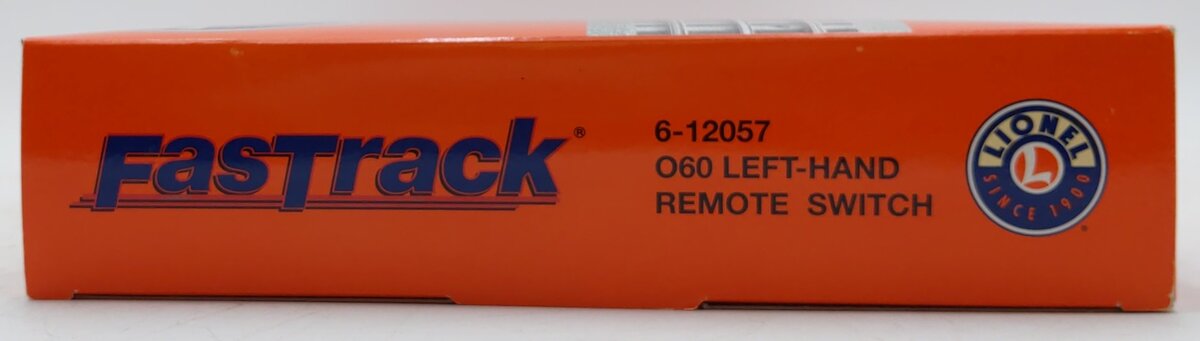 Lionel 6-12057 O60 Left Hand Remote-Control FasTrack Switch Turnout LN/Box