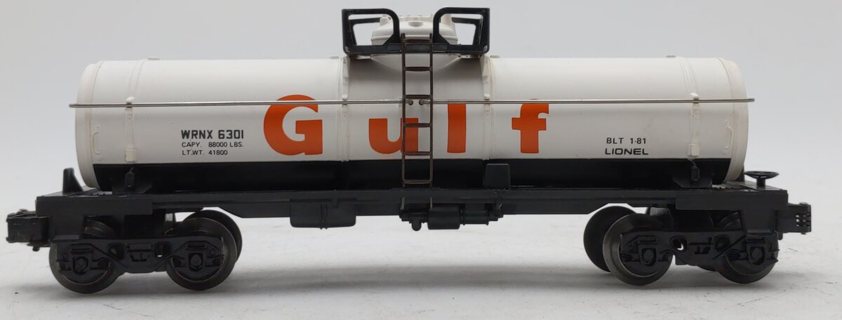 Lionel 6-6301 O Gauge Gulf Oil Single Dome Tank Car LN/Box