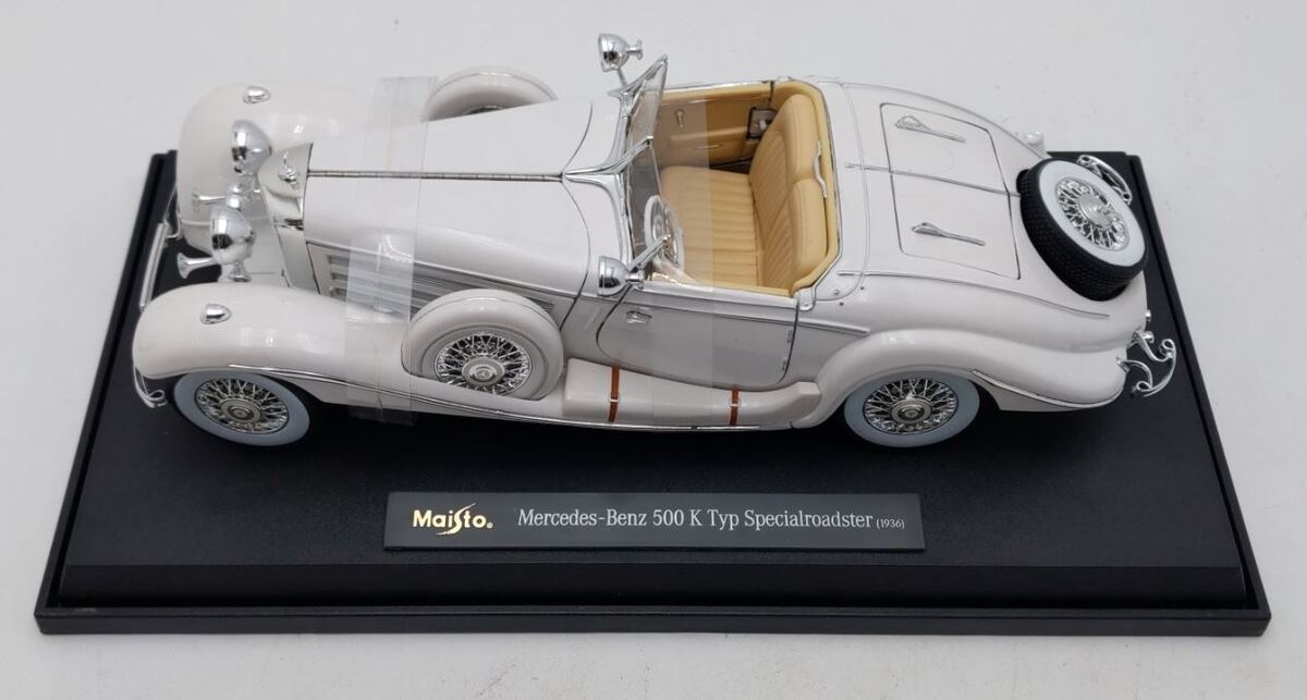 Maisto 36862 1:18 1936 Mercedes Benz 500K Type Special Roadster (White) LN/Box