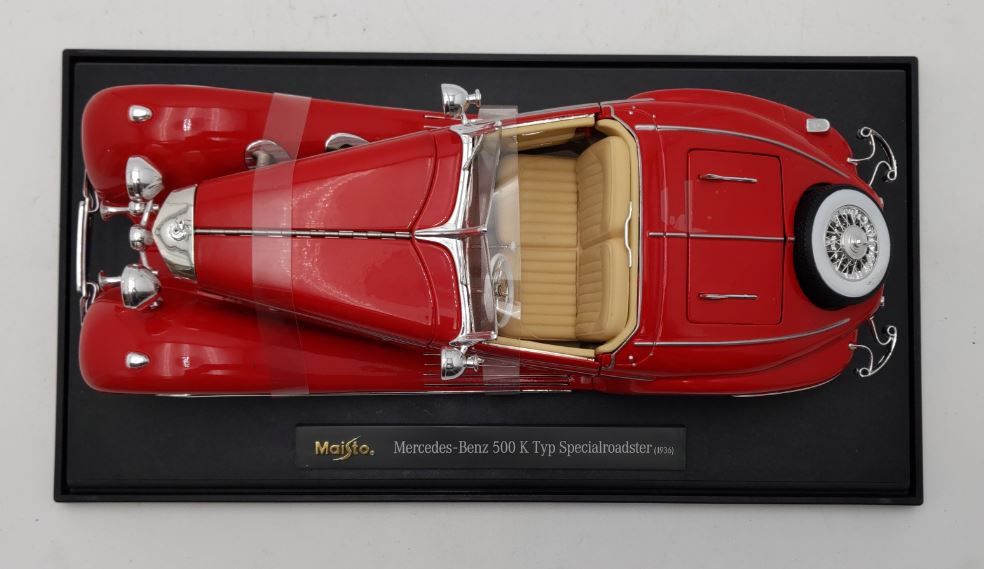 Maisto 36055 1:18 Scale 1936 Mercedes Benz 500 K Special Roadster LN/Box