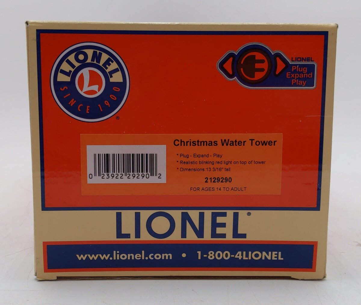 Lionel 2129290 O Christmas Water Tower LN/Box