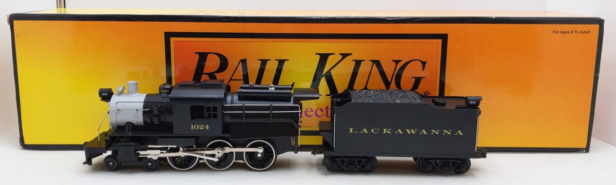 MTH 30-1179-1 Erie Lackawanna 4-6-0 Camelback Steam Locomotive #1024 VG/Box