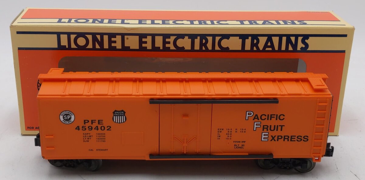Lionel 6-52073 O Gauge TTOs-1995 PFE Cal-Stewart Reefer Car #459402 NIB