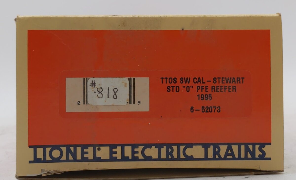 Lionel 6-52073 O Gauge TTOs-1995 PFE Cal-Stewart Reefer Car #459402 NIB
