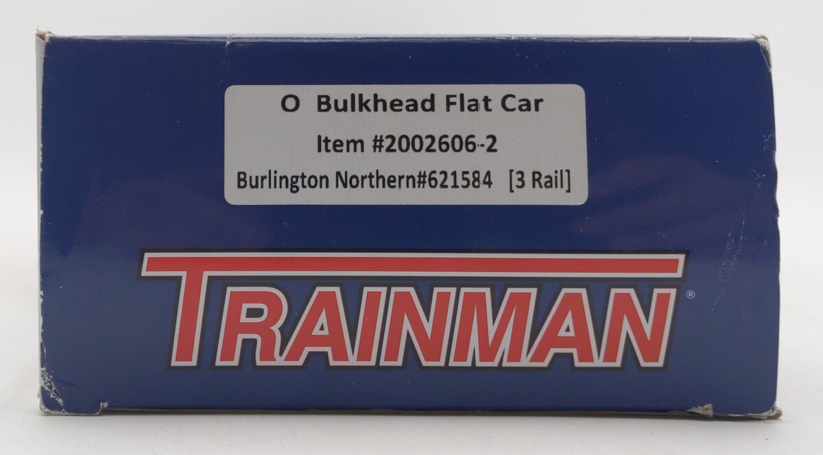 Atlas 2002606 O Burlington Northern 62' Trainman® Bulkhead Flat Car (3-Rail)