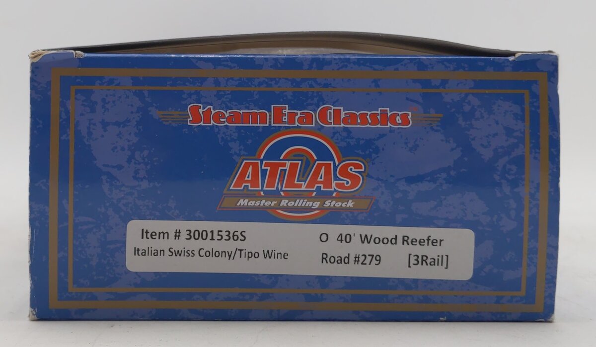 Atlas 3001536S O Italian Swiss Colony/Tipo Wine 40' Wood Reefer #279 (3 Rail) LN/Box