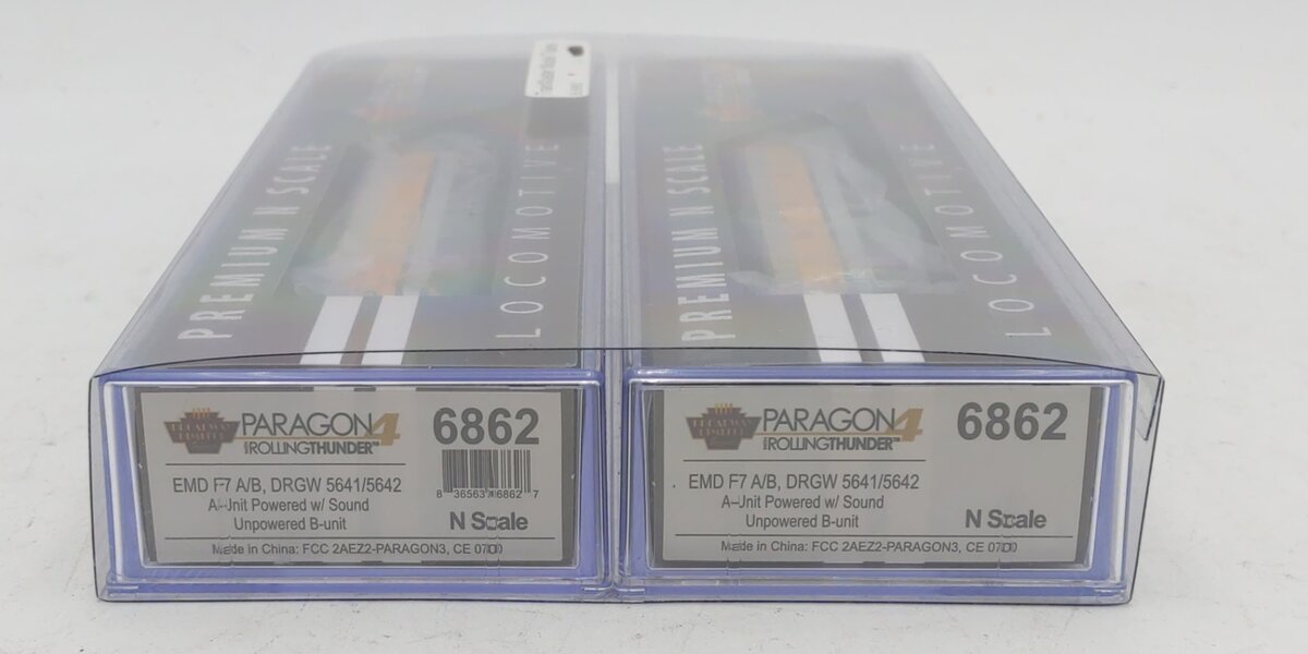 Broadway Limited 6862 N DRGW EMD F7 AB Diesel Set #5641/5642 with Sound & DCC
