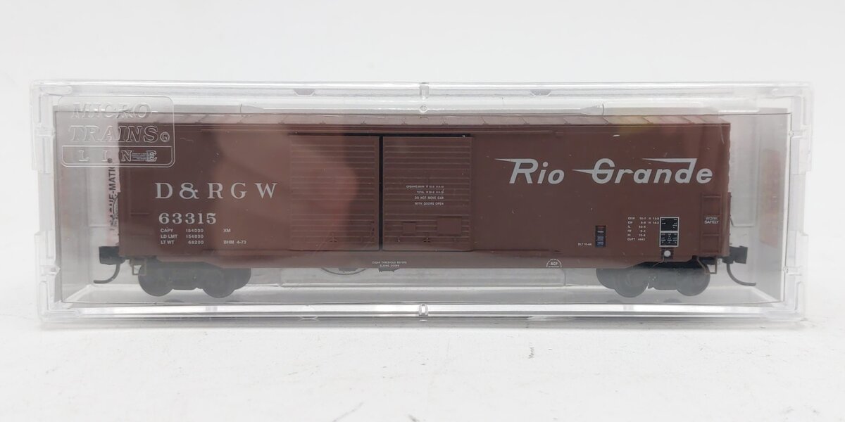 Micro-Trains 18200161 N Denver Rio Grande Western 50' Boxcar with Load #63315