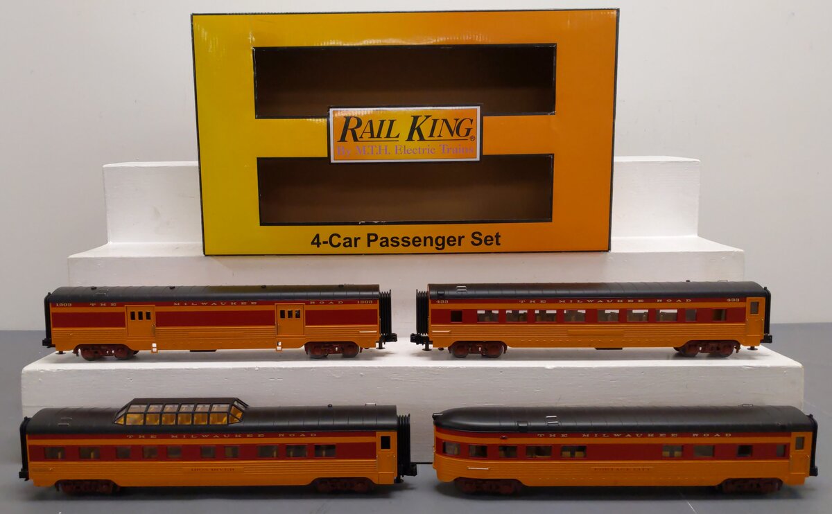 MTH 30-67859 O Milwaukee Road 60' Streamlined ABS Passenger Car Set (Set of 4) LN/Box
