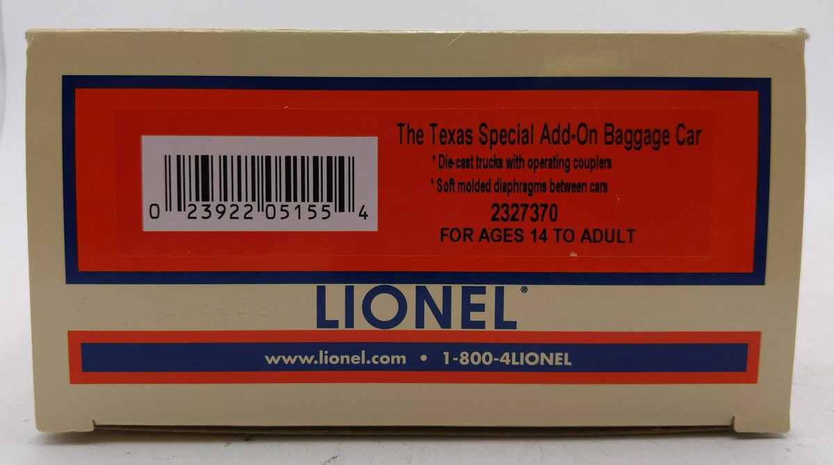 Lionel 2327370 O The Texas Special "Anson B. Jones" Add-On Baggage Car