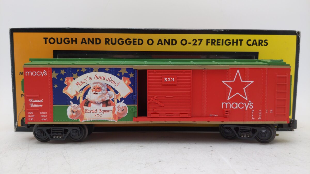 MTH 30-74195 O Gauge Macy's Santaland Boxcar LN/Box