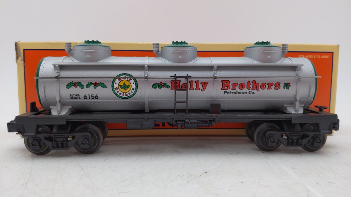 Lionel 6-52157 O Gauge Holly Brothers Dept 56 3-Dome Tank Car # 6156 LN/Box