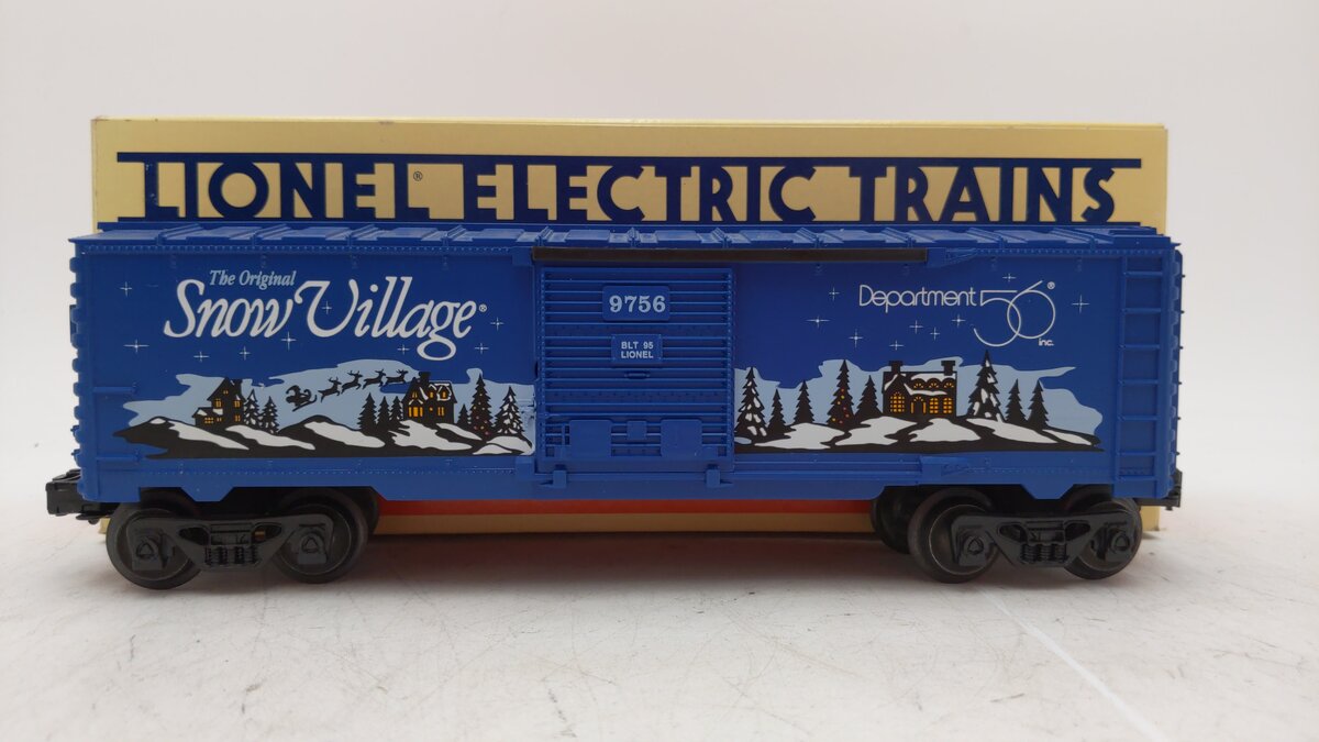 Lionel 6-52096 O Gauge Original Department 56 Snow Village Box Car #9756 LN/Box
