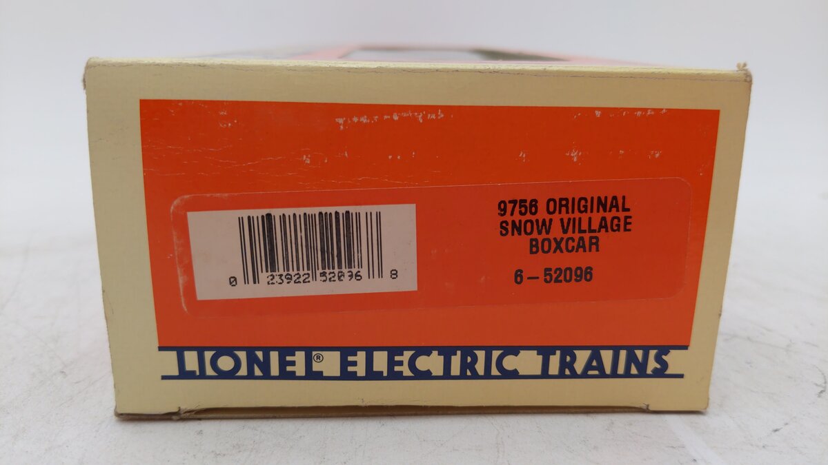 Lionel 6-52096 O Gauge Original Department 56 Snow Village Box Car #9756 LN/Box