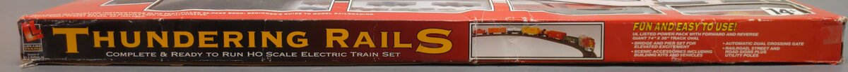 Life-Like THUNDERING RAILS 433-9102 HO Scale Electric Train Set 175 Pieces EX/Box