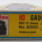 Atlas 8000 HO Scale Undecorated RSD-12 Powered Diesel Locomotive LN/Box