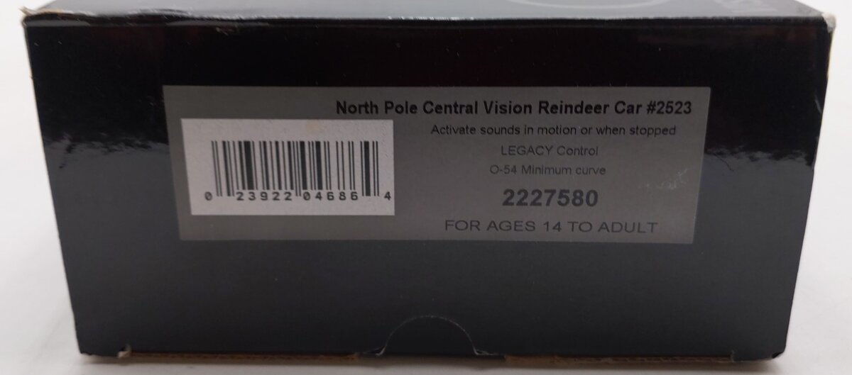 Lionel 2227580 O Visionline North Pole Central Vision Reindeer Car #2523