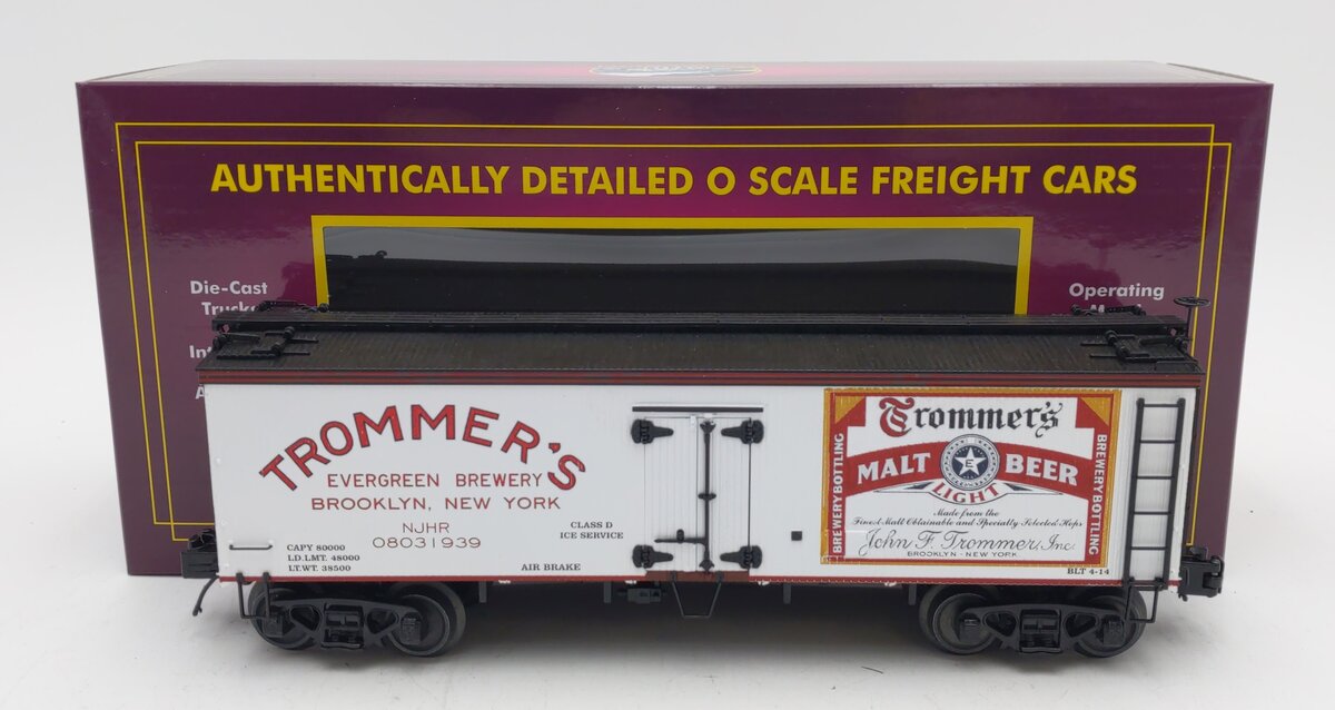 MTH 20-94659 O NJHR Trommer's Brewery 36' Woodside Reefer #08031939 LN/Box