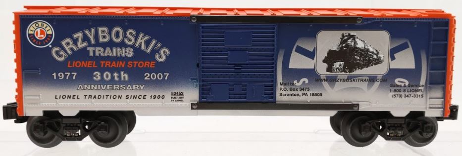 Lionel 6-52452 O Gauge Grzyboski's Trains 30th Anniversary Boxcar LN/Box
