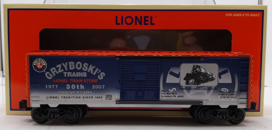 Lionel 6-52452 O Gauge Grzyboski's Trains 30th Anniversary Boxcar LN/Box