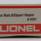 Lionel 6-9261 O Gauge Sun-Maid Billboard Hopper LN/Box