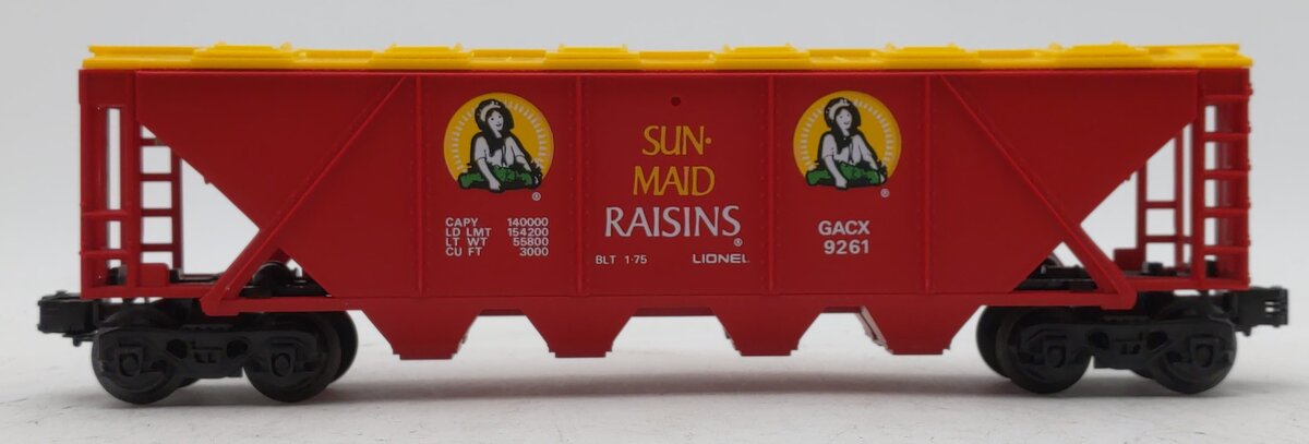 Lionel 6-9261 O Gauge Sun-Maid Billboard Hopper LN/Box