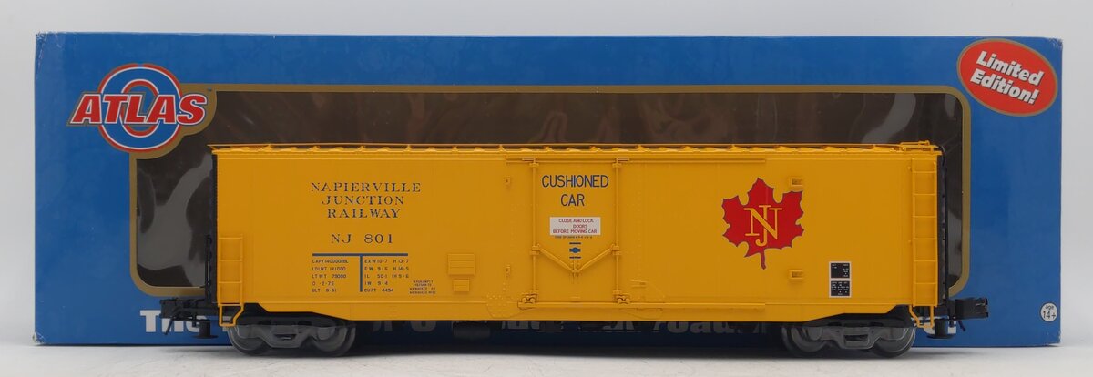 Atlas 8863 O Gauge Napierville Junction 50’ PS-1 Plug Door Boxcar #801 (3-Rail) NIB