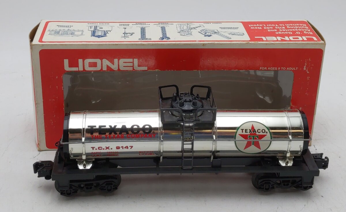 Lionel 6-9147 O Gauge Texaco Single Dome Tank Car EX/Box