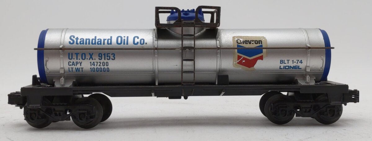 Lionel 6-9153 O Gauge Chevron Single Dome Tank Car LN