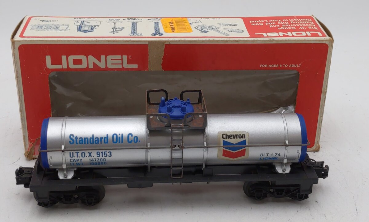 Lionel 6-9153 O Gauge Chevron Single Dome Tank Car NIB