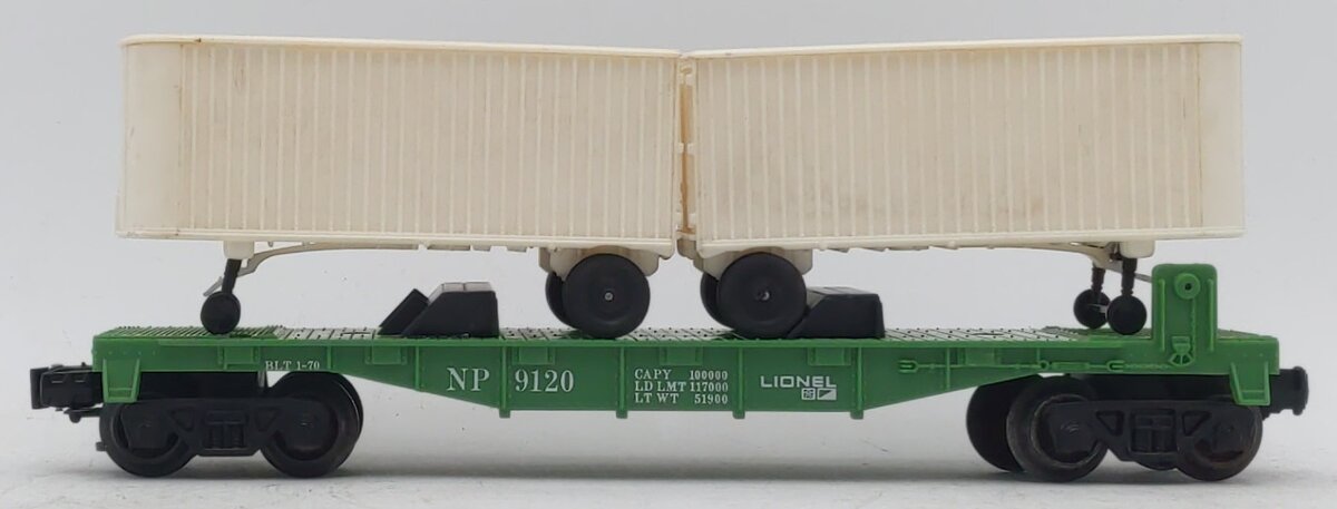 Lionel 6-9120 Northern Pacific Flatcar w/ 2 Vans