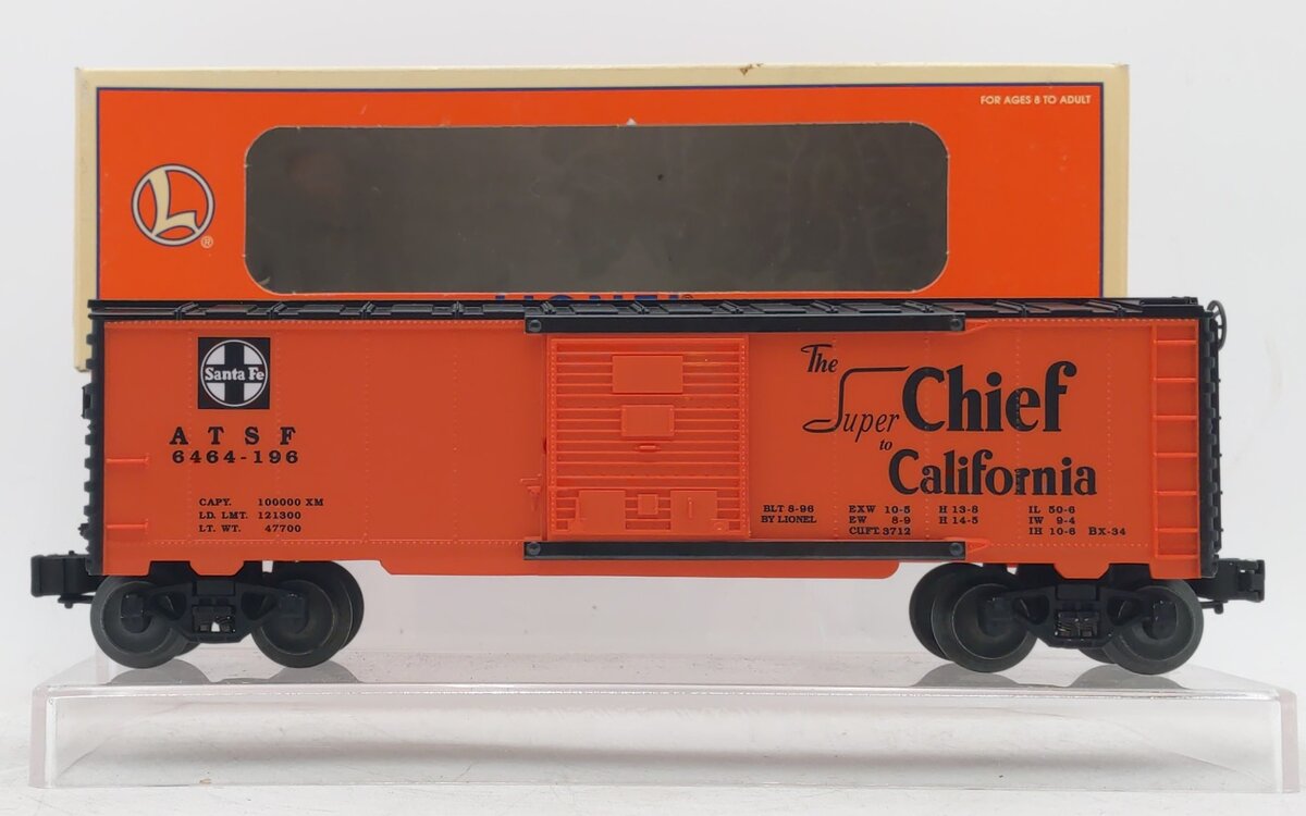 Lionel 6-19282 O Gauge Santa Fe "Super Chief to California" Boxcar 6464-196 LN/Box