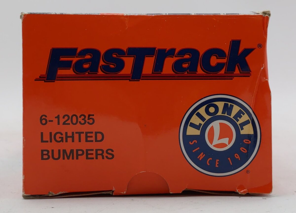 Lionel 6-12035 O Gauge FasTrack Lighted Bumpers (Pack of 2) LN/Box