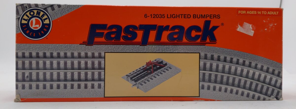 Lionel 6-12035 O Gauge FasTrack Lighted Bumpers (Pack of 2) LN/Box