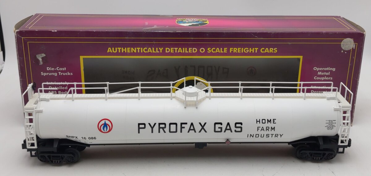 MTH 20-96007 O Pyrofax Gas 33K Gallon Tank Car #16086 NIB