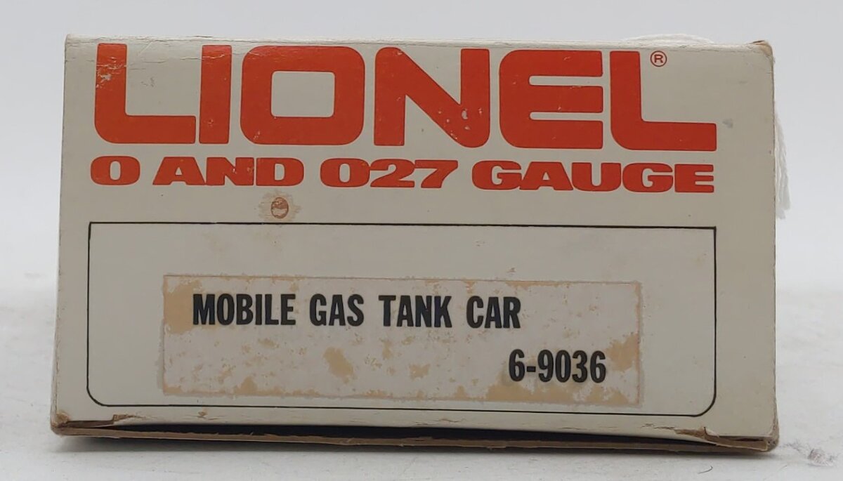 Lionel 6-9036 O Gauge Mobilgas Single Dome Tank Car #9036 NIB