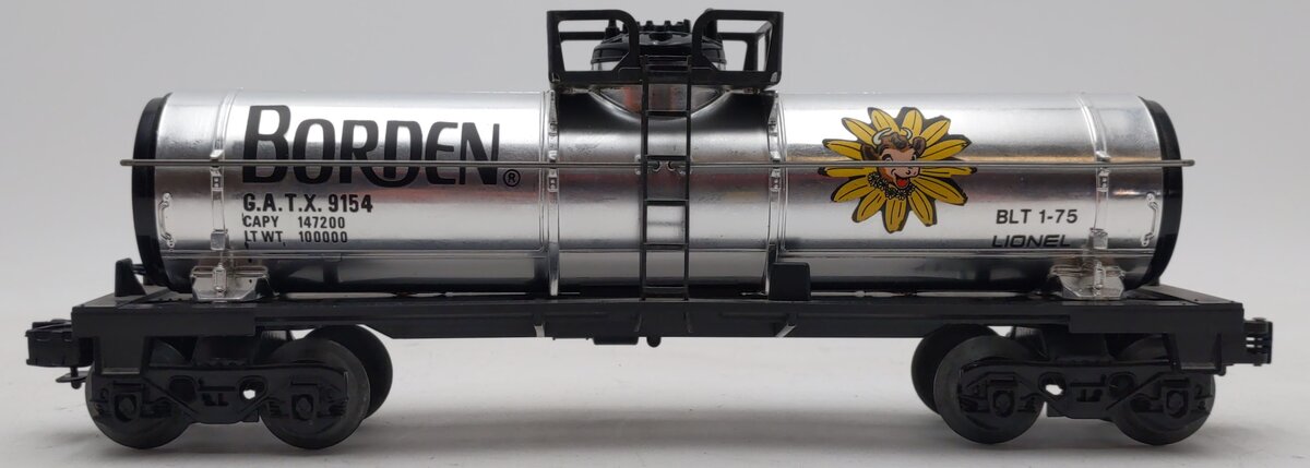 Lionel 6-9154 O Gauge Borden Plated Tank Car LN/Box