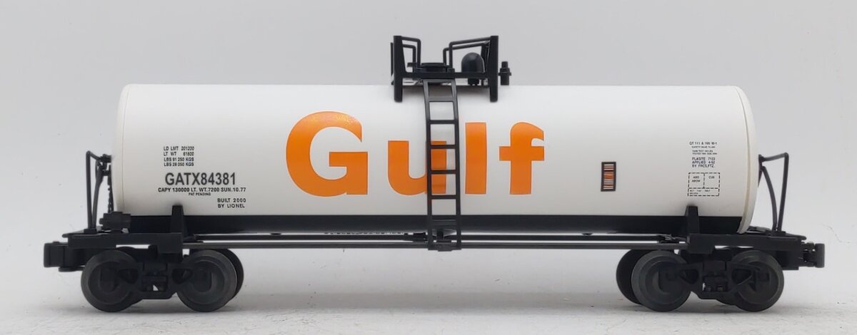Lionel 6-17915 O Gauge Gulf Unibody Tank Car #84381 LN/Box