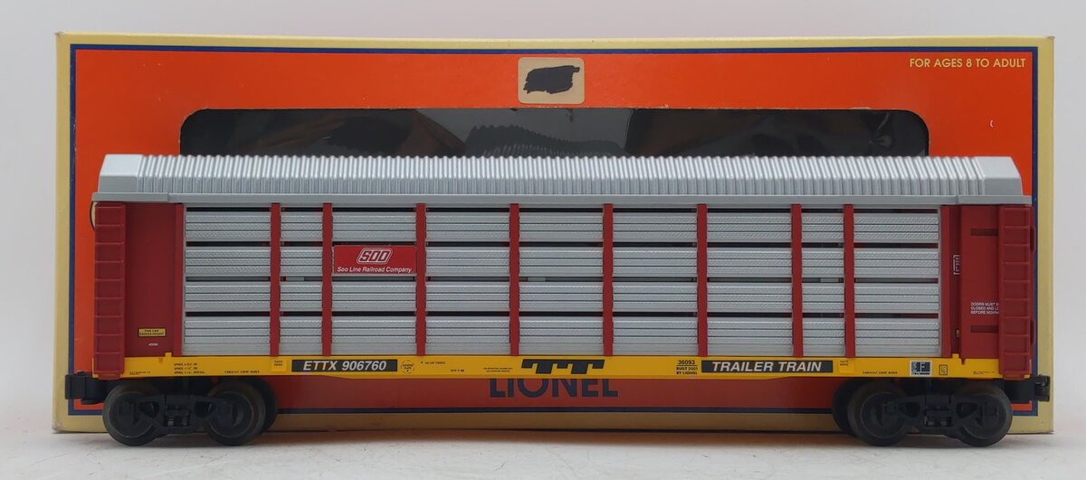 Lionel 6-36093 O-Gauge Soo Line Auto Carrier #36093 LN/Box