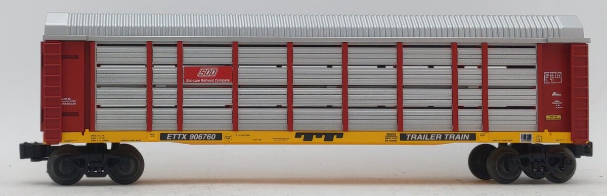 Lionel 6-36093 O-Gauge Soo Line Auto Carrier #36093 LN