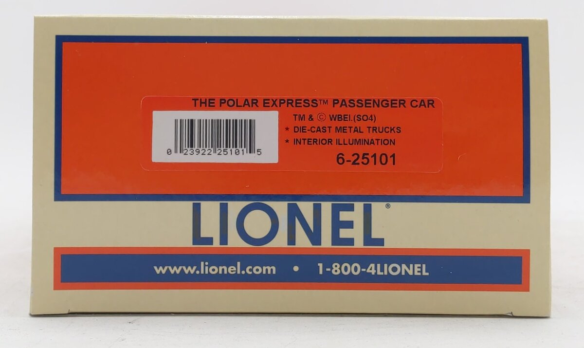 Lionel 6-25101 O Gauge The Polar Express Marionette Coach Car