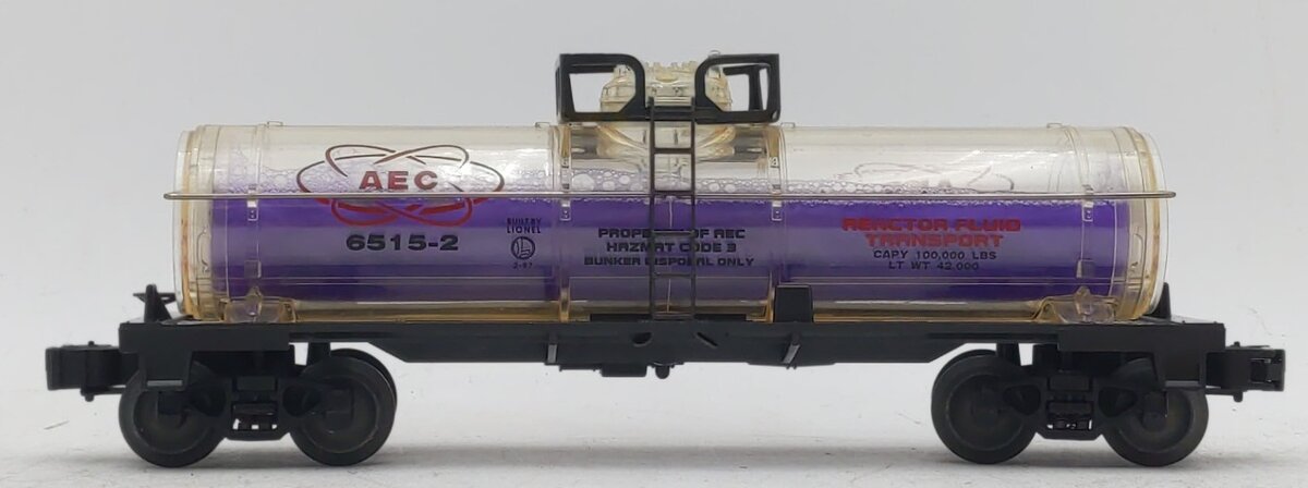 Lionel 6-16154 O Gauge AEC Reactor Fluid Tank Car #6515-2 (Purple) NIB