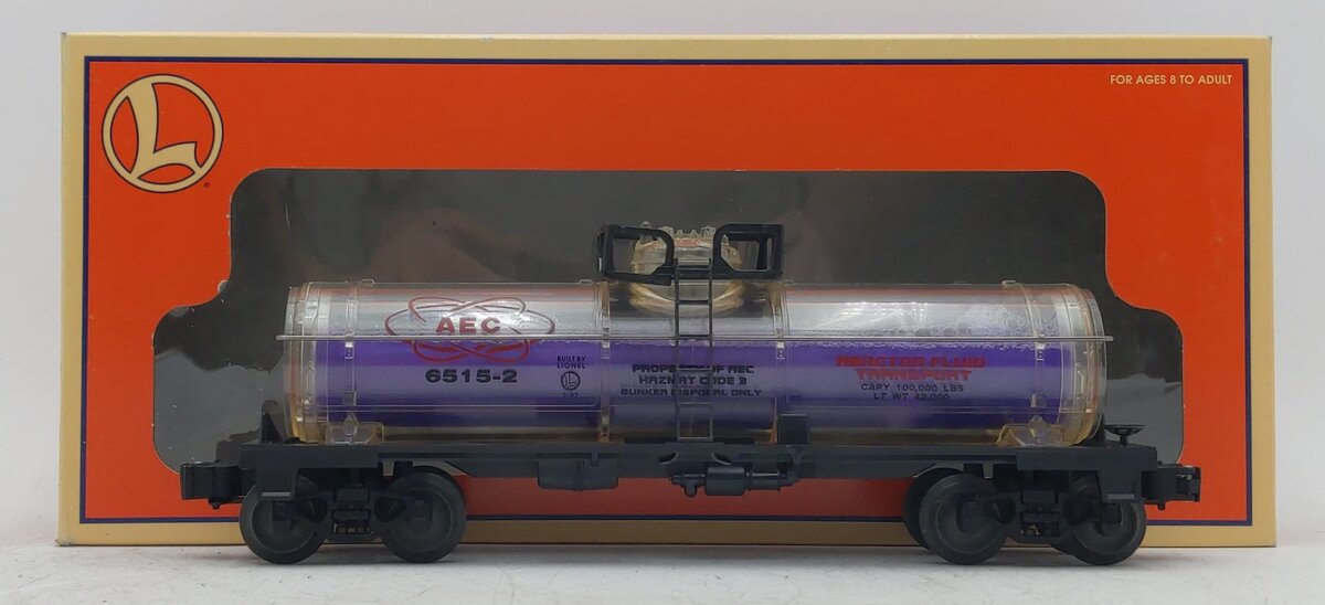 Lionel 6-16154 O Gauge AEC Reactor Fluid Tank Car #6515-2 (Purple) NIB