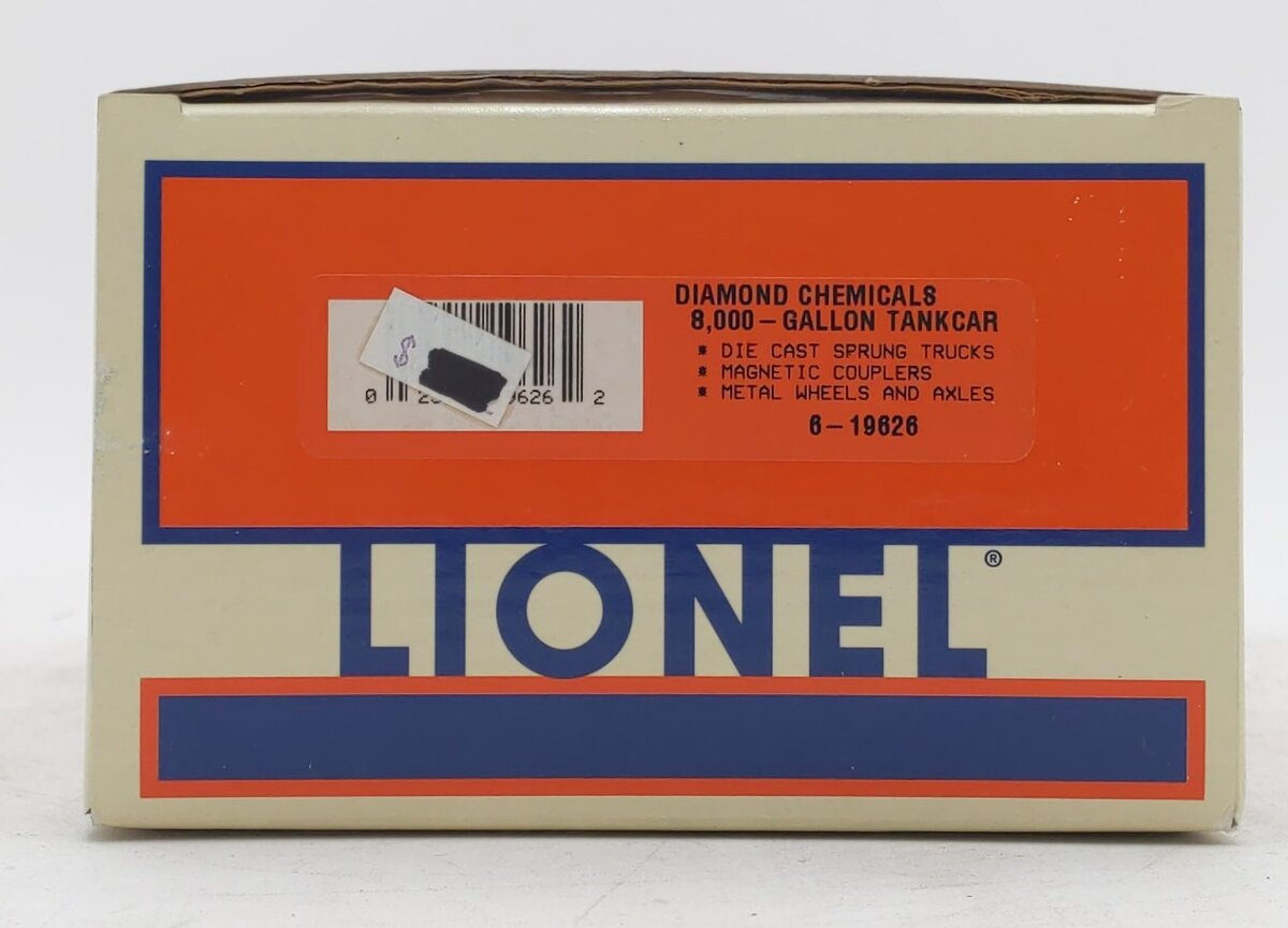 Lionel 6-19626 O Gauge Diamond Chemicals 8,000 Gallon Tank Car #19419 LN/Box