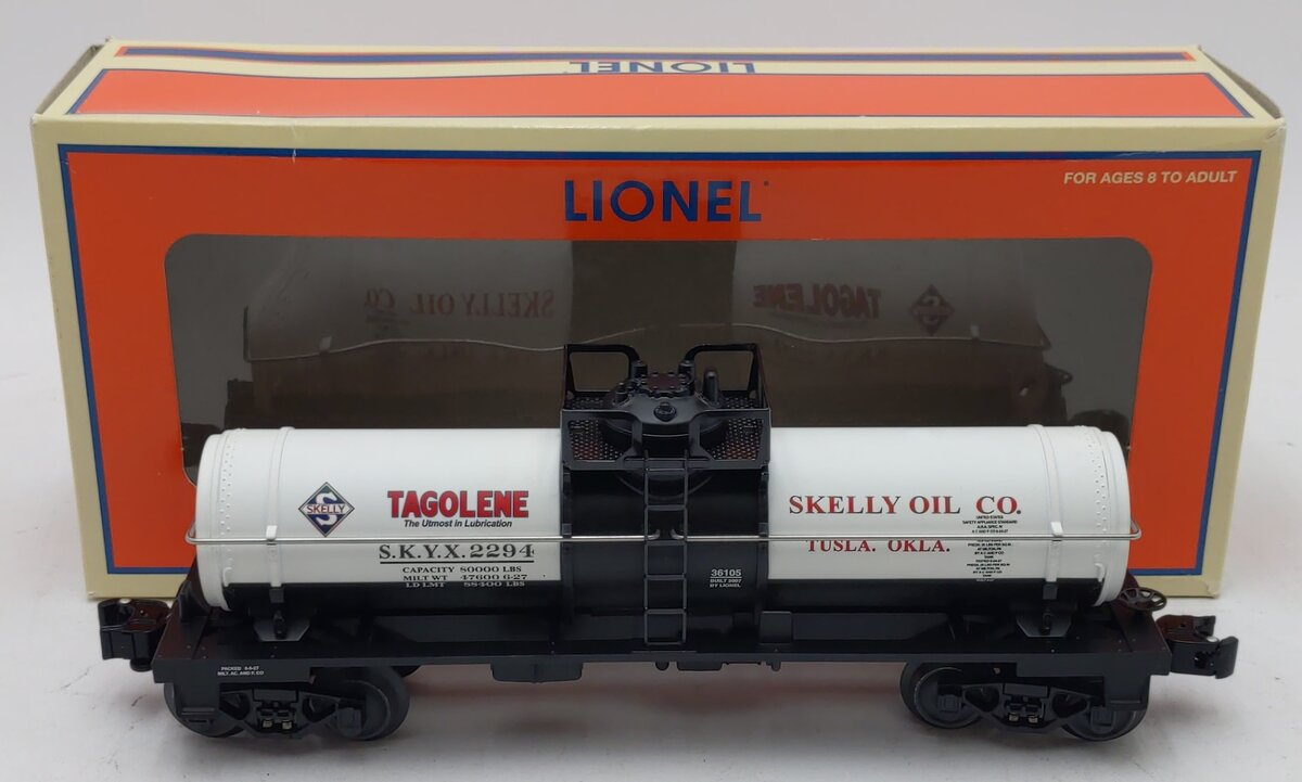 Lionel 6-36105 O Gauge Skelly Oil Tank Car #2294 NIB