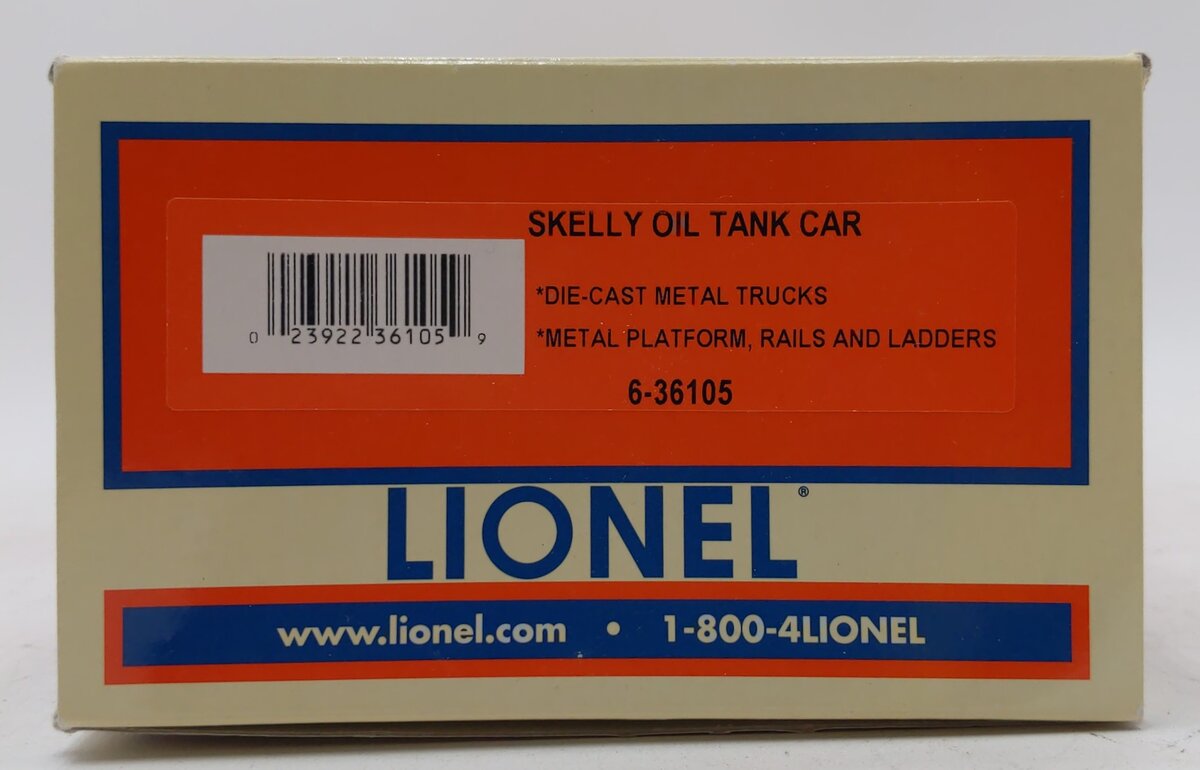 Lionel 6-36105 O Gauge Skelly Oil Tank Car #2294 NIB