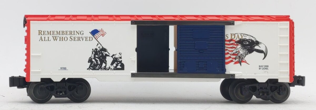 Lionel 6-26724 O Gauge Veterans Day Boxcar #9700 LN/Box
